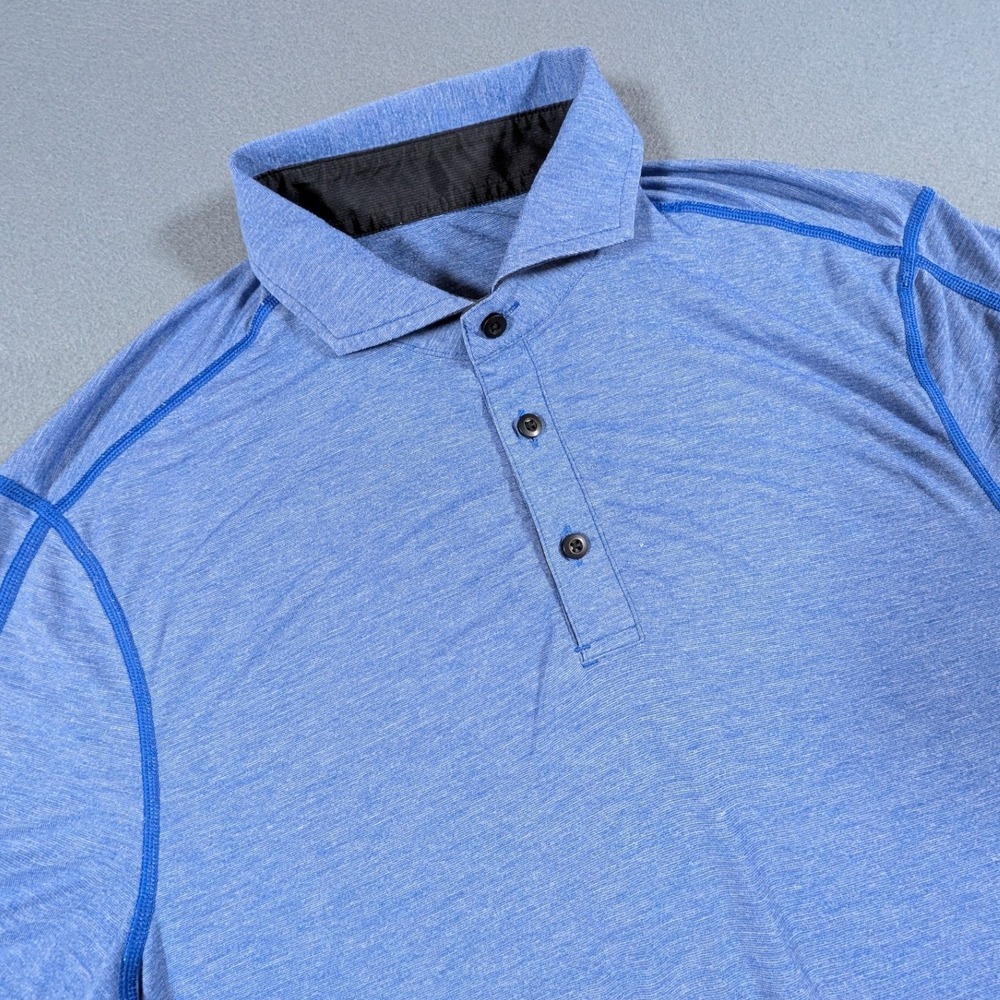 Lululemon Button Down Collar Polo Shirt Mens Medium Short Sleeve Athletic Golf